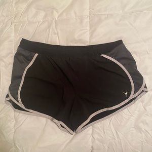 Womens black and grey running shorts